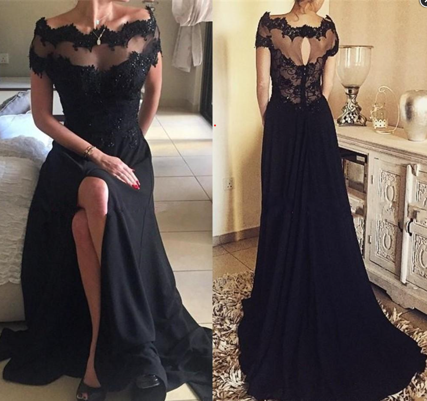 Train A-Line/Princess Sleeveless Off-The-Shoulder Zipper Prom Dress With Beaded